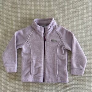 Columbia Light Purple Fleece Jacket with Full Zip